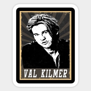 80s Style Val Kilmer Sticker